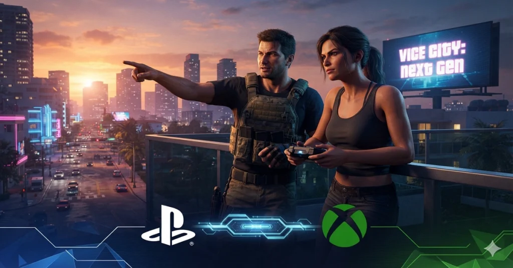 GTA 6 crossplay comparison between PS5 and Xbox Series X next gen consoles